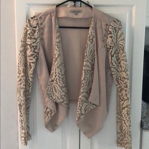 Lace cut out blazer